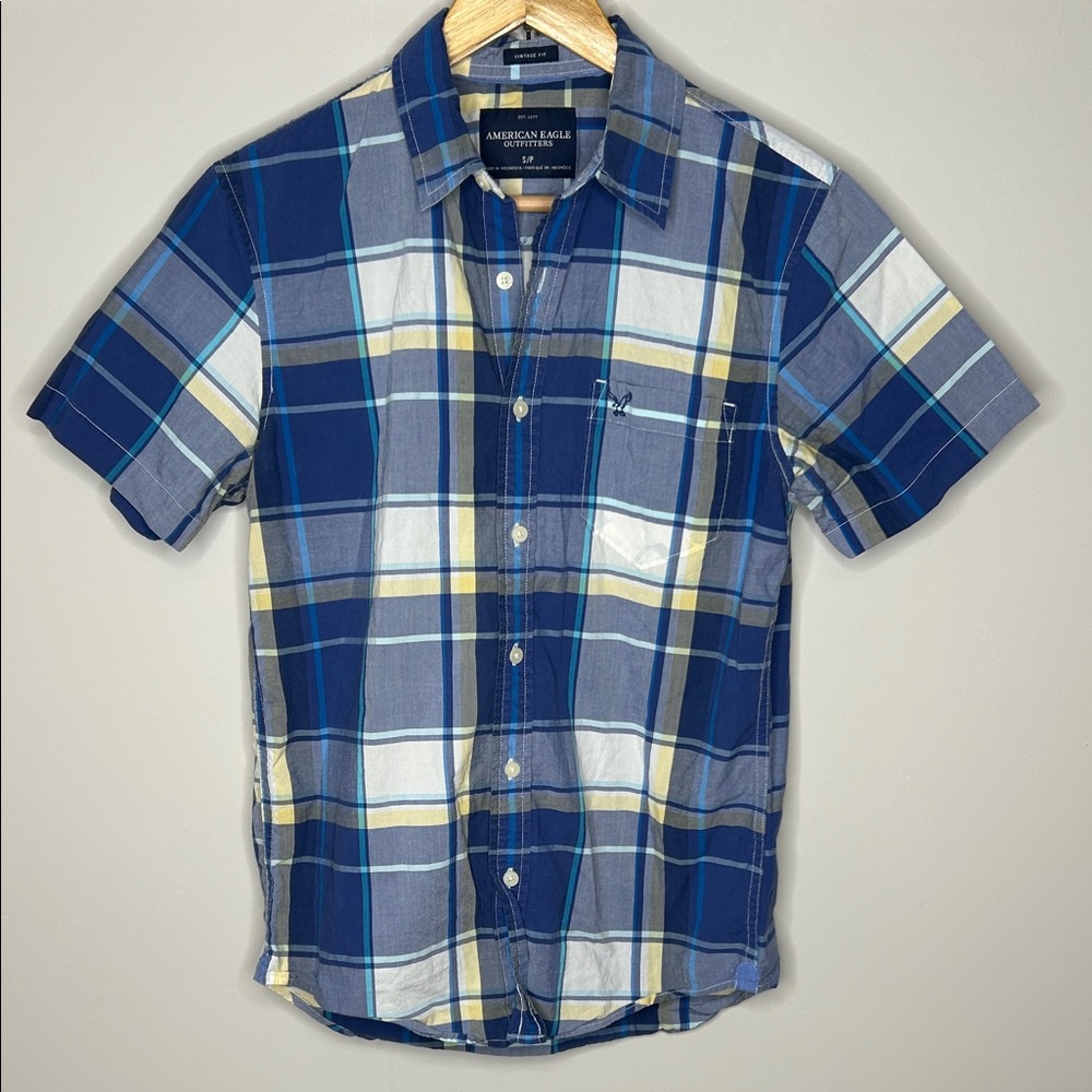 American Eagle Cotton Plaid Shirt